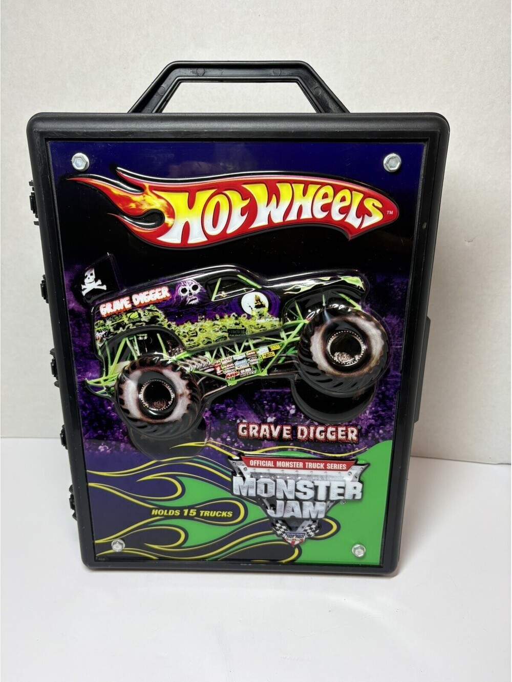Hot Wheels Monster Jam 3D Grave Digger Storage Carry Case For 15 Trucks